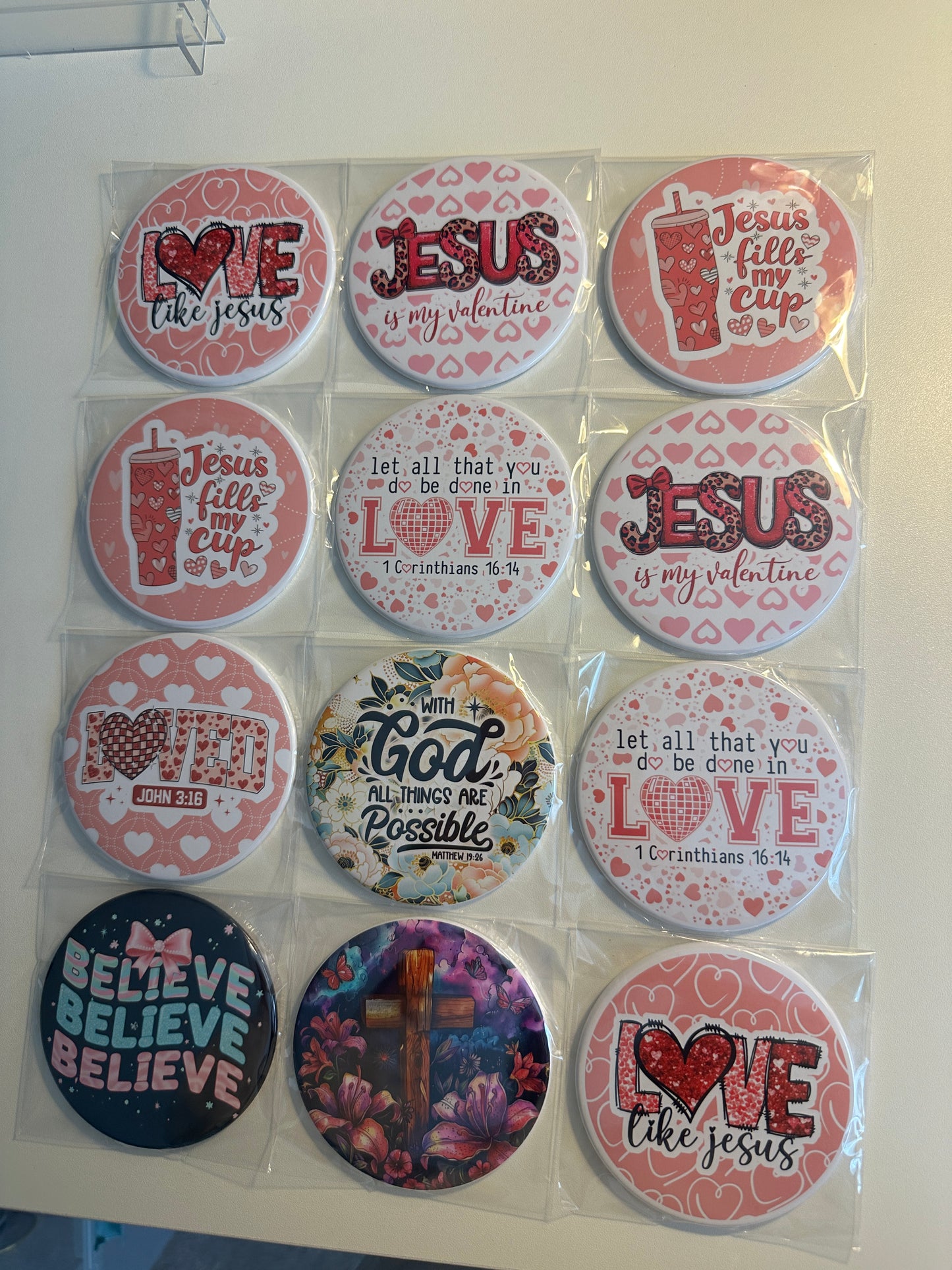 Love Like Jesus Mirrors Set magnetsbykathi