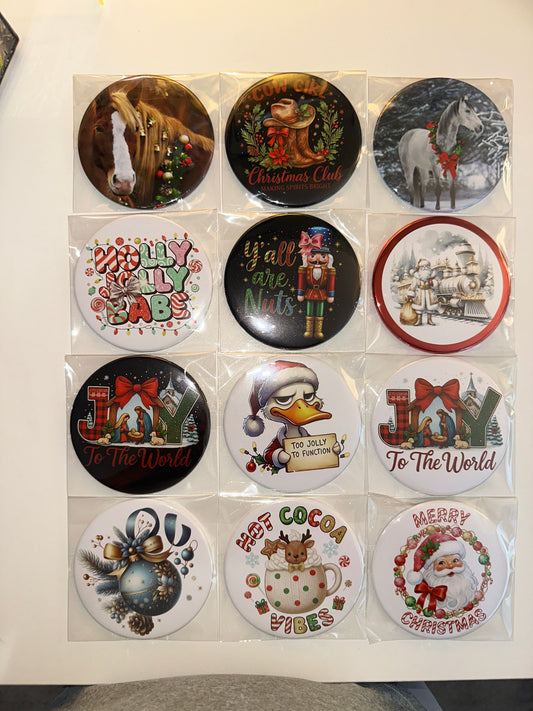 Christmas Club Mirrors Set magnetsbykathi