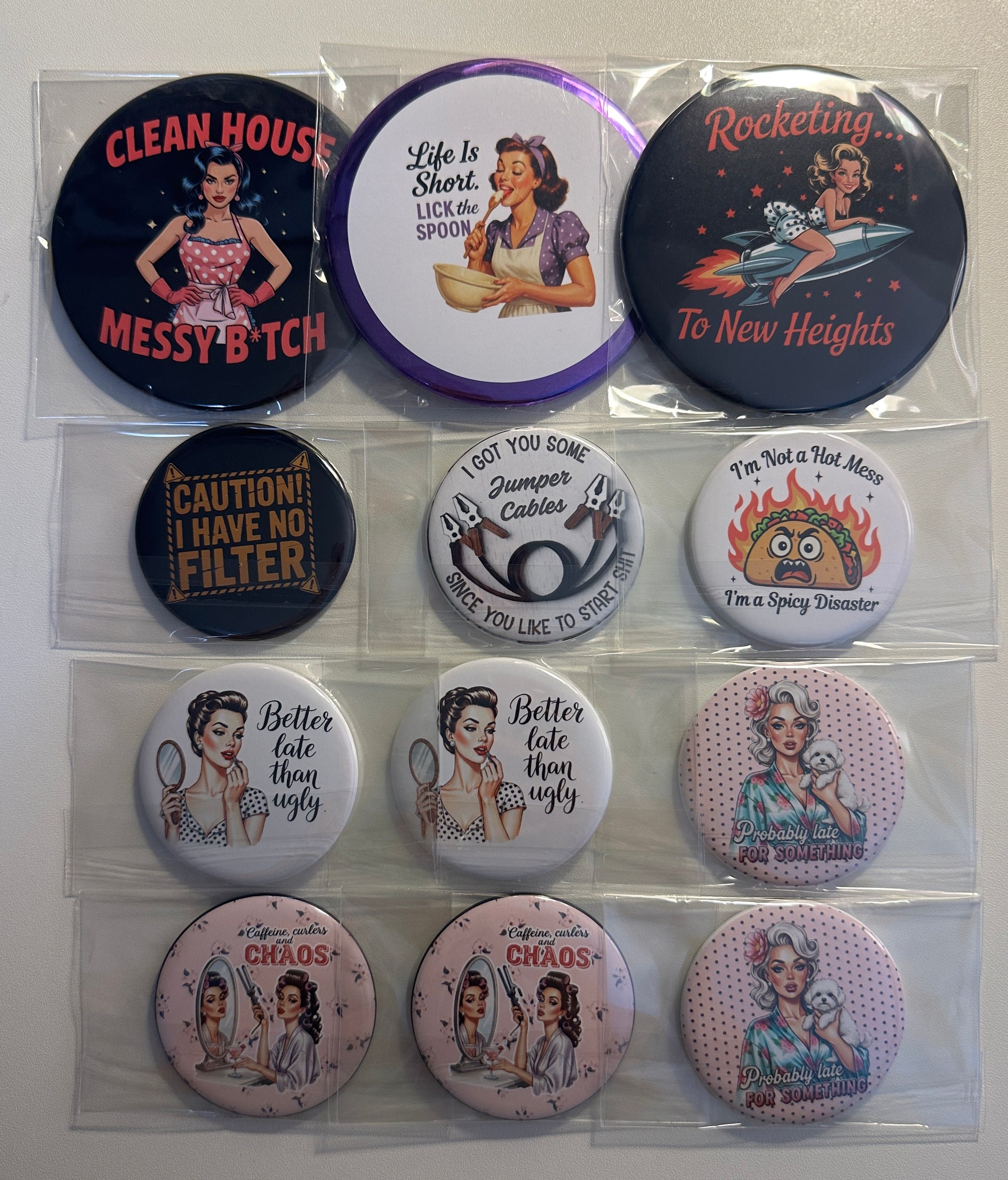 Better Late Then Ugly Mirrors Set magnetsbykathi