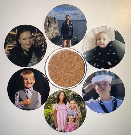 3.5" Drink Coasters Custom Set of Five