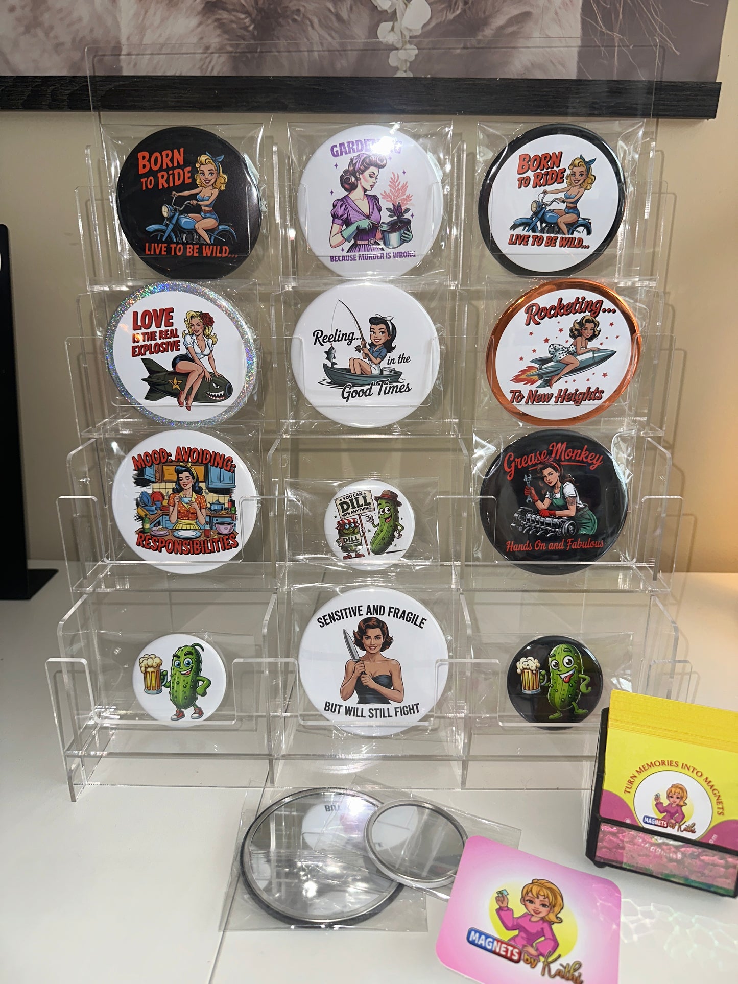 Born To Ride Mirrors Set magnetsbykathi