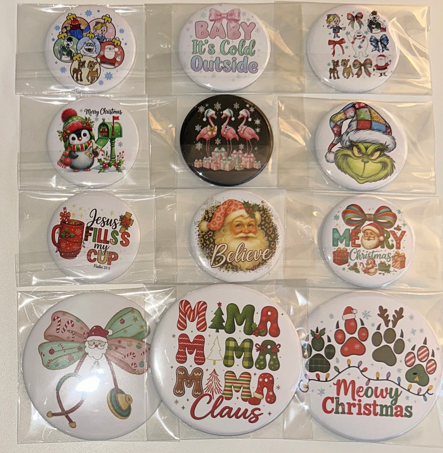 Meowy Christmas Mirrors Set magnetsbykathi