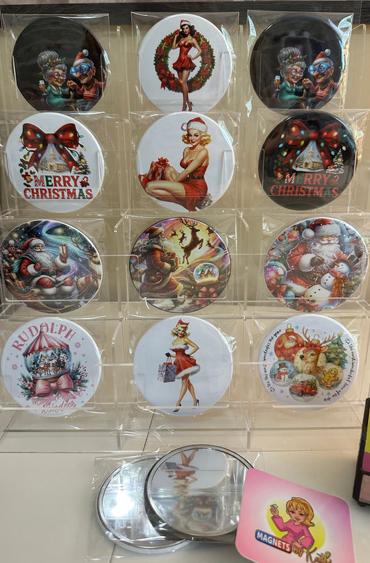 Marry Christmas Mirrors Set magnetsbykathi