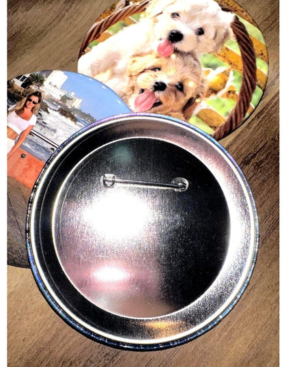 2x2 and 3.5 x 3.5 Personalized Buttons