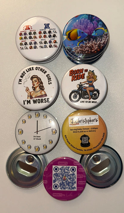 2.25 BOTTLE OPENERS magnetsbykathi