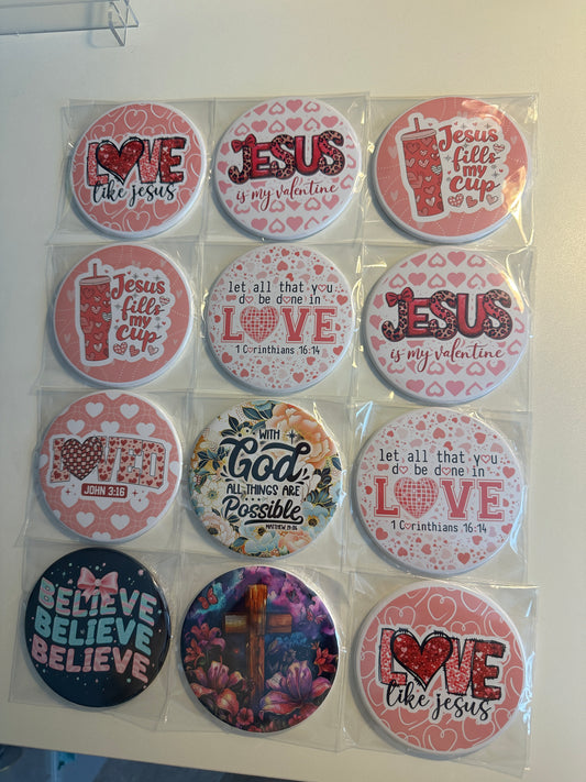 Love Like Jesus Mirrors Set magnetsbykathi