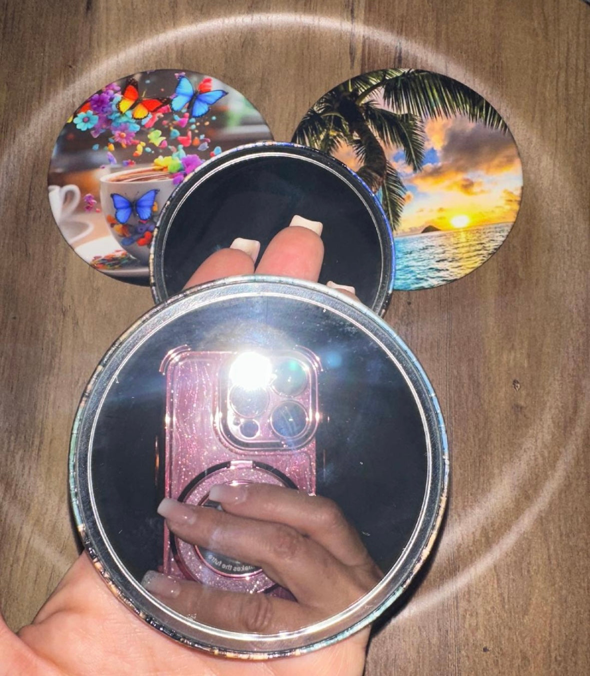3.5 Custom Photo Compact Mirrors Set of Four