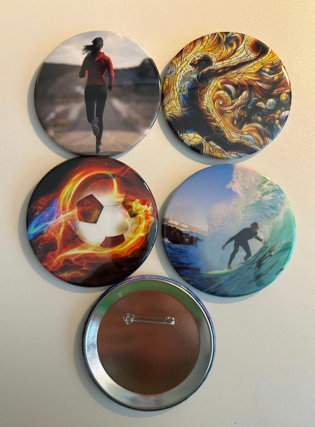 2x2 and 3.5 x 3.5 Personalized Buttons