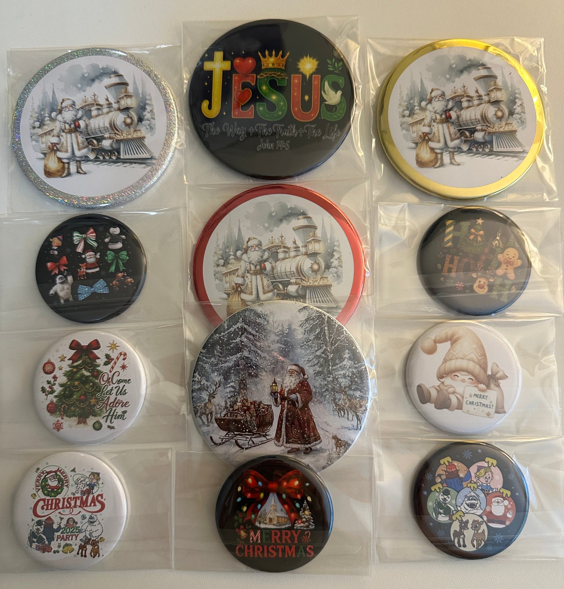 Christmas is Here Mirrors Set magnetsbykathi