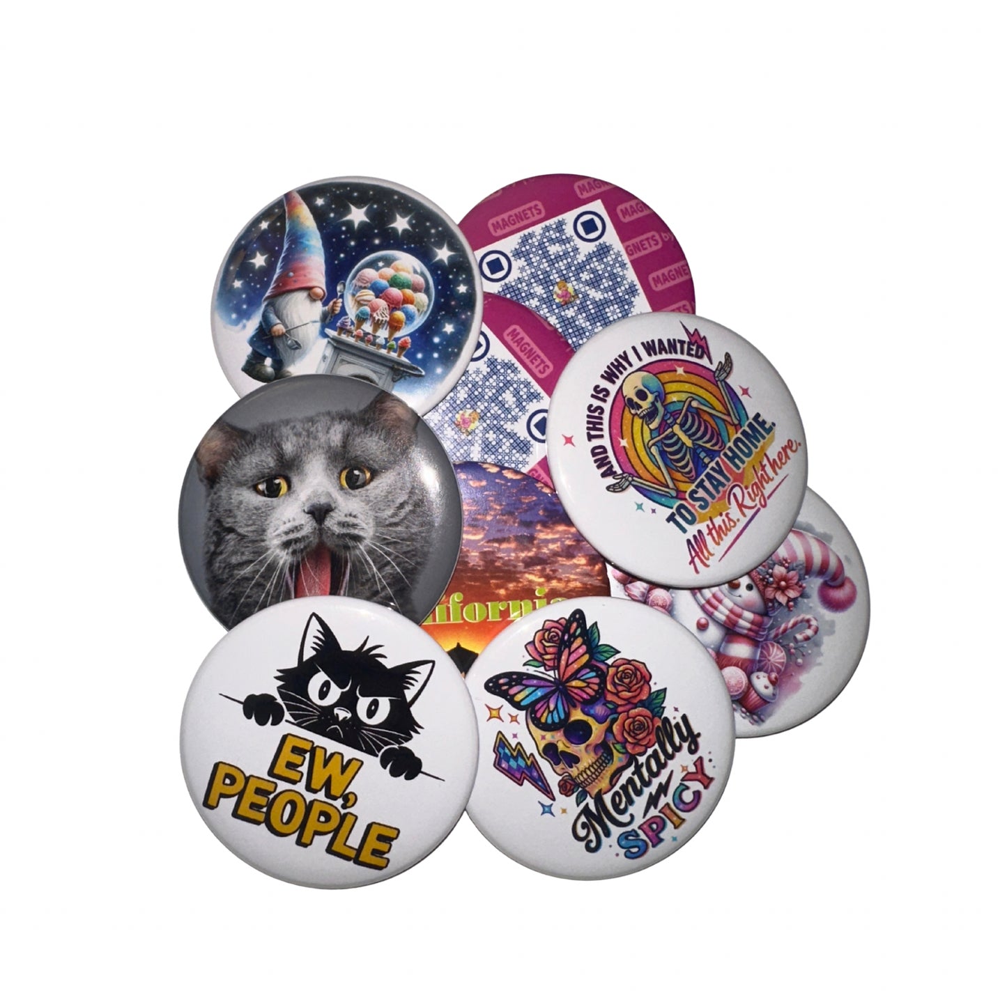 2.25 BUTTONS magnetsbykathi