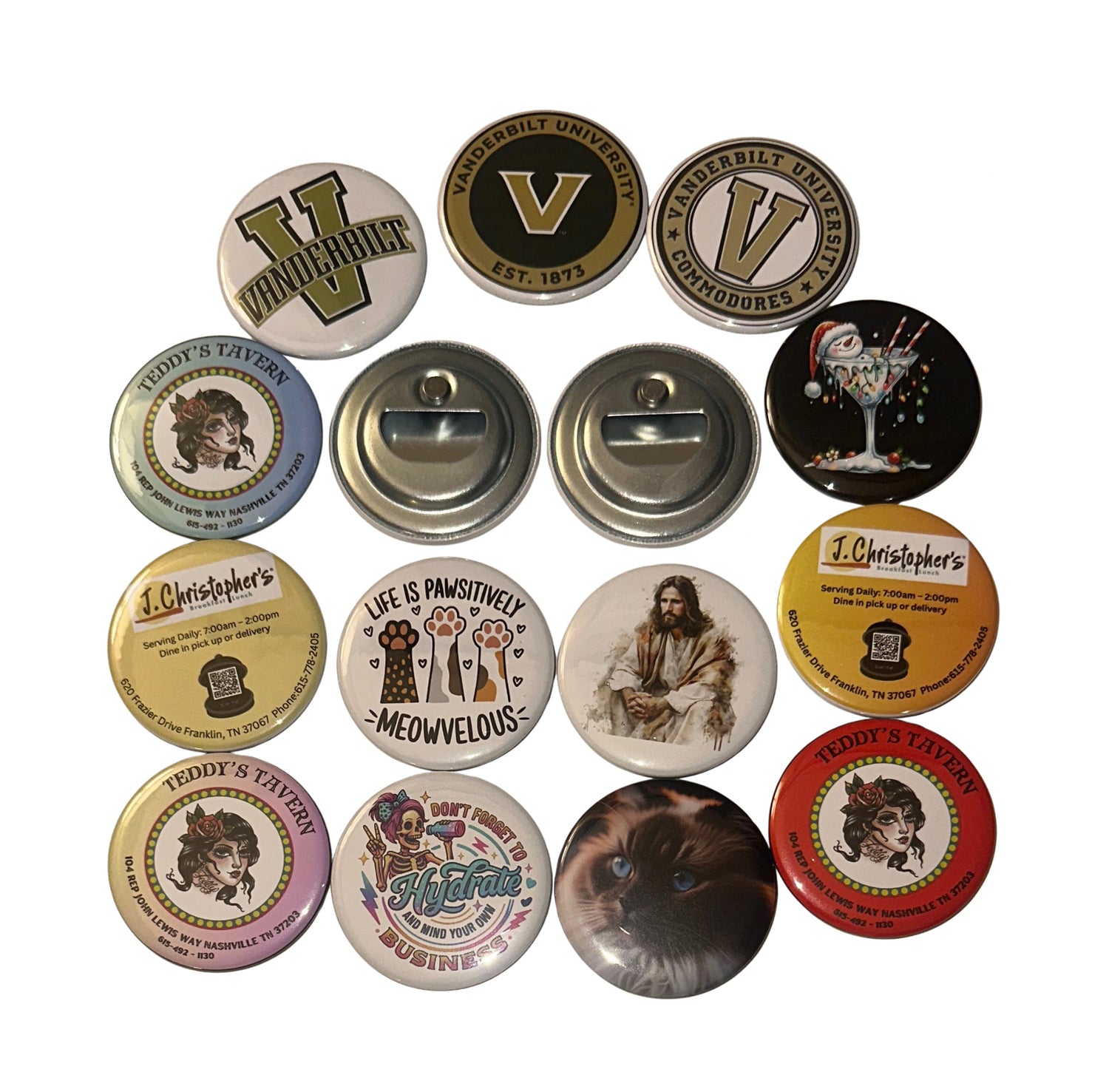 2.25 BOTTLE OPENERS magnetsbykathi