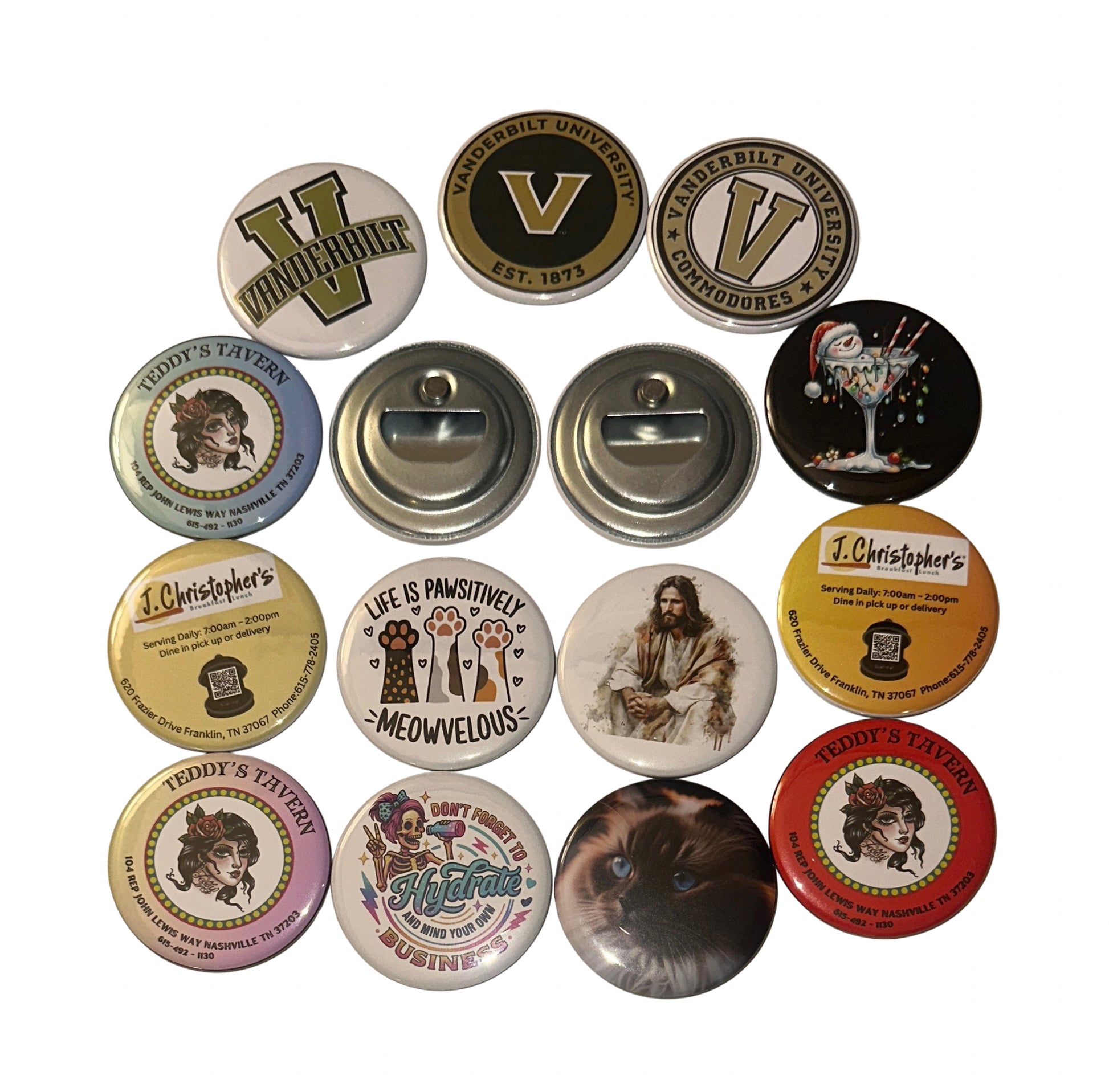 2.25 BOTTLE OPENERS magnetsbykathi