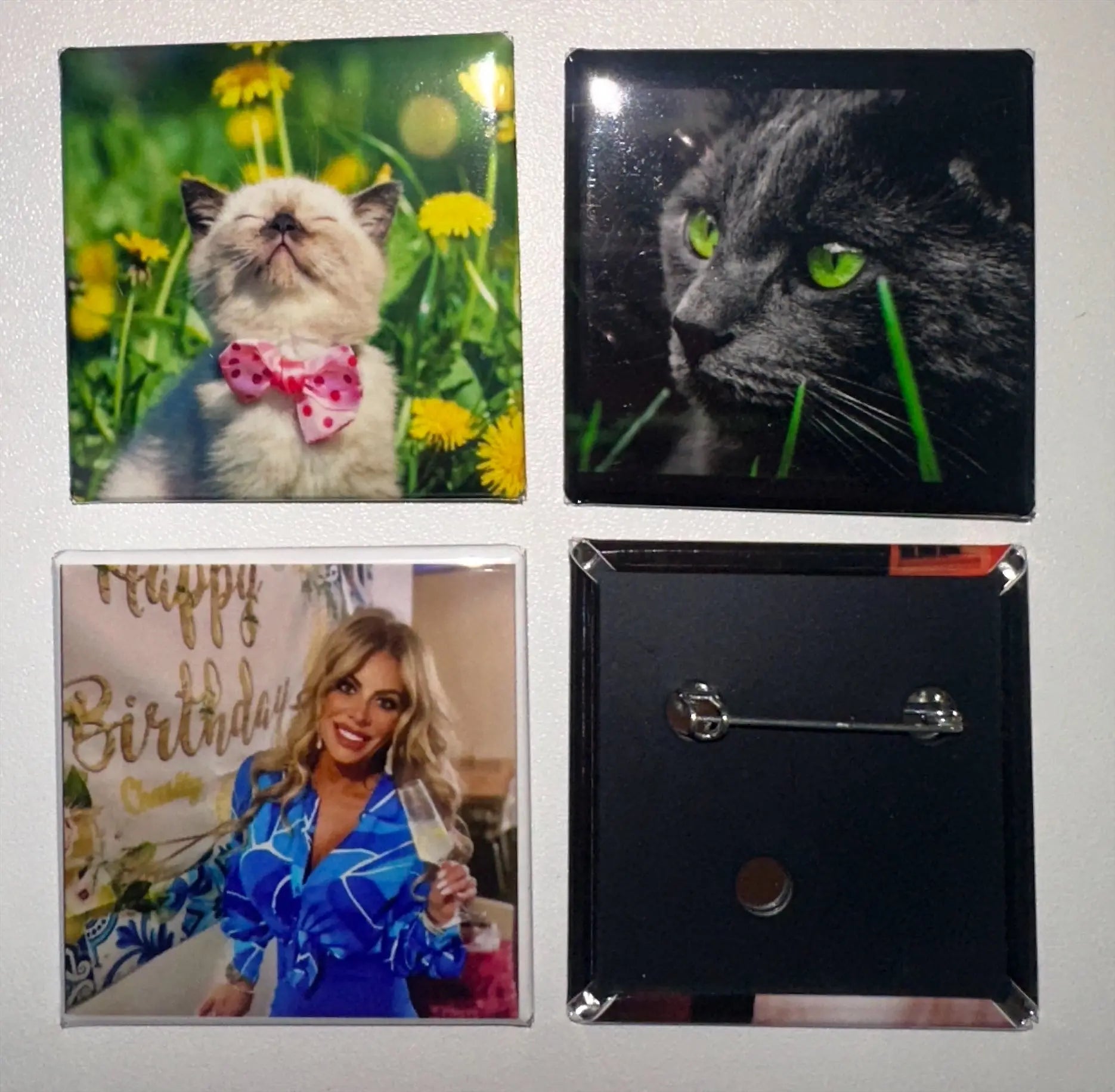 2x2 and 3.5 x 3.5 Personalized Buttons magnetsbykathi