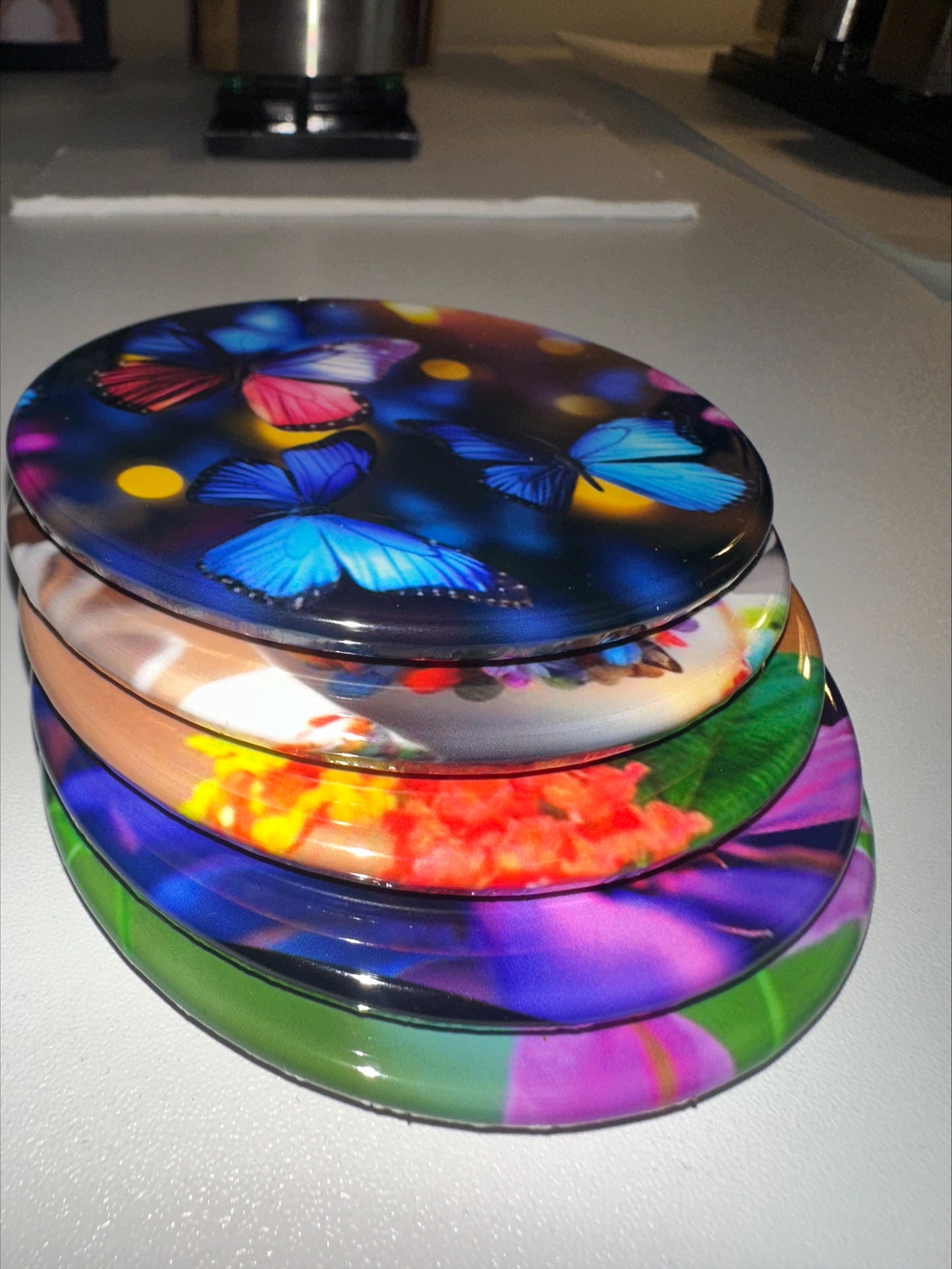 3.5 x 3.5 Round Personalized Photo Magnets