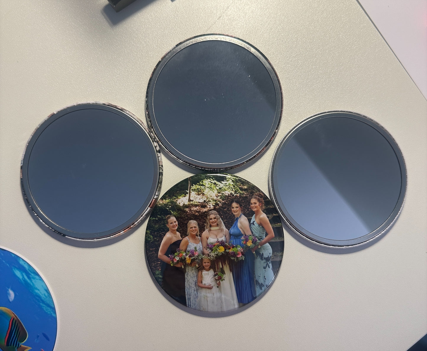 3.5 Custom Photo Compact Mirrors Set of Four