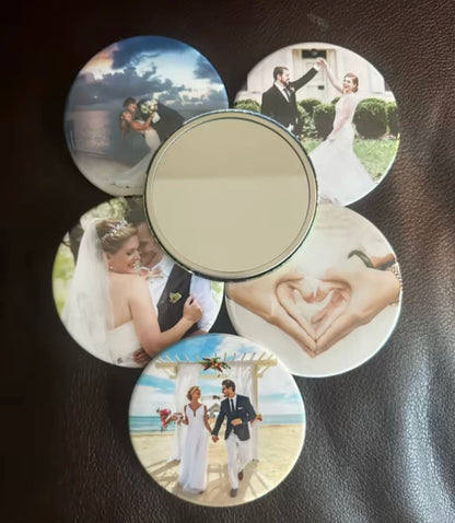3.5 Custom Photo Compact Mirrors Set of Four