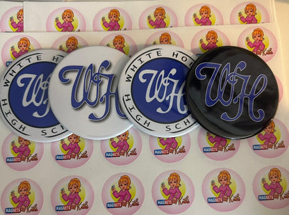 3.5 x 3.5 Round Personalized Photo Magnets