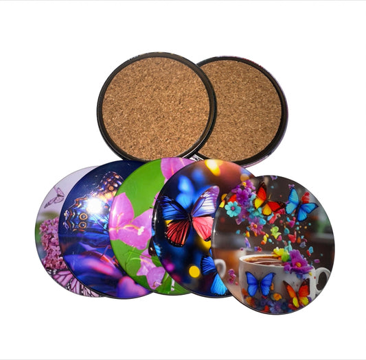 3.5" Drink Coasters Custom Set of Five magnetsbykathi